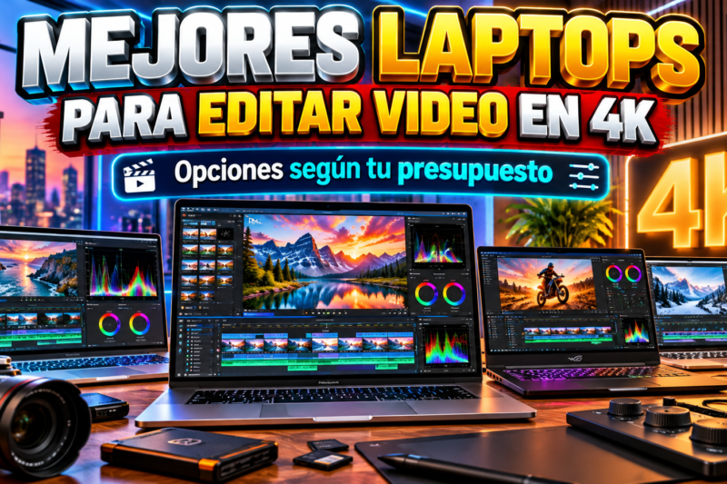 Mejores laptops para editar video en 4K: opciones según tu presupuesto