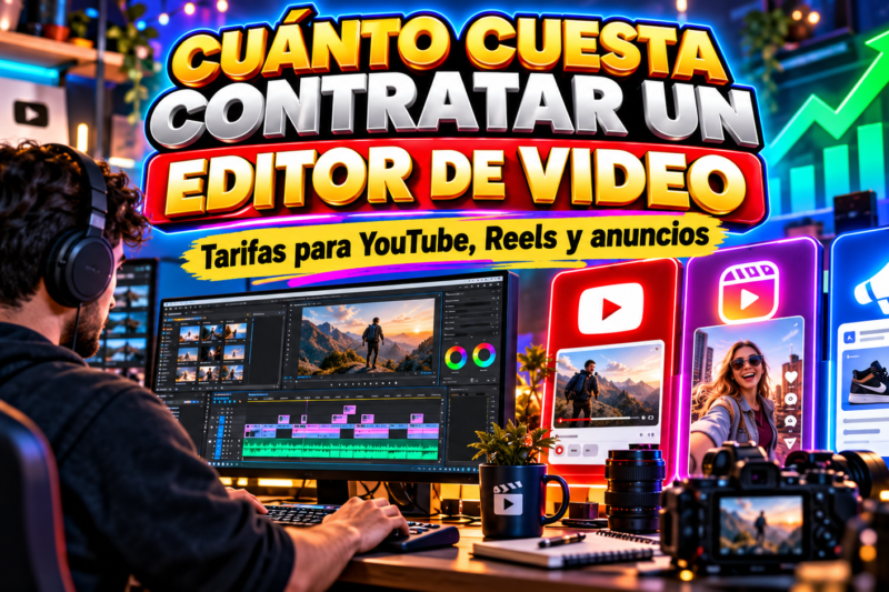 Cuánto cuesta contratar un editor de video: tarifas para YouTube, Reels y anuncios
